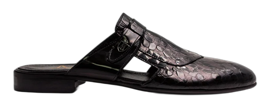 Black Tear Half Shoes