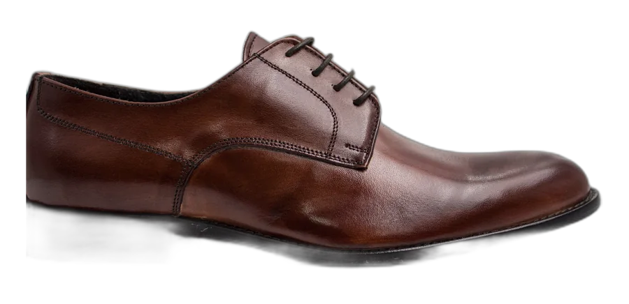 Brown Plain Derby Office Shoes