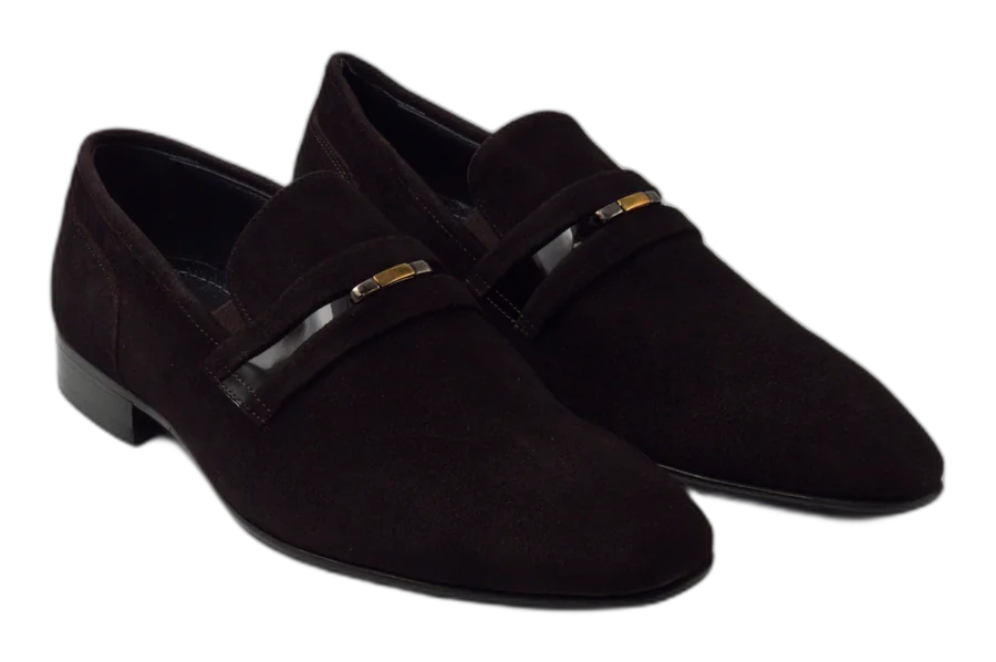 Brown Plain Suede Shoes