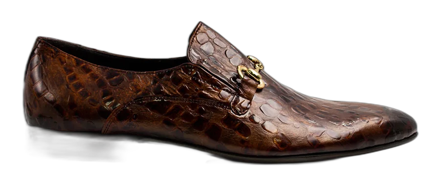 Brown Tear Buckle Italian Dress Shoes