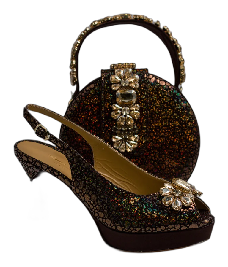 Chocolate Ember Crystal Wedge Set