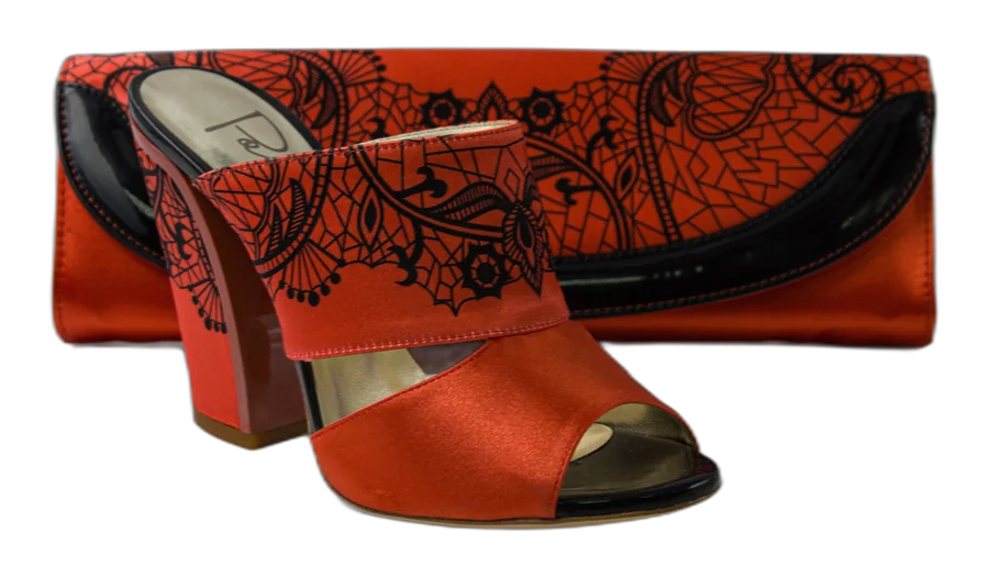 Coral Webbed Slipper Set
