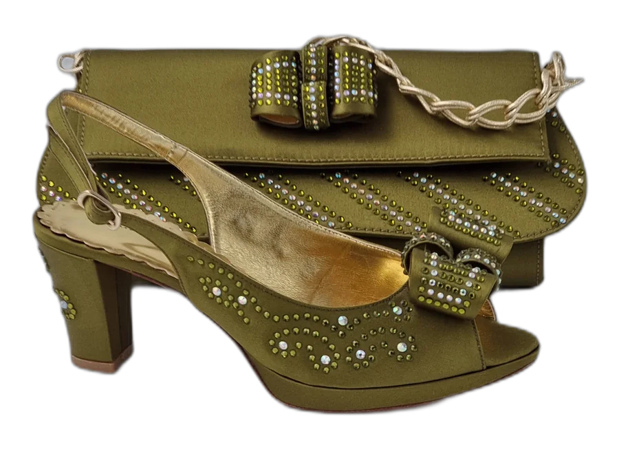 Franco Bellini Olive Green 'Knotted' Set