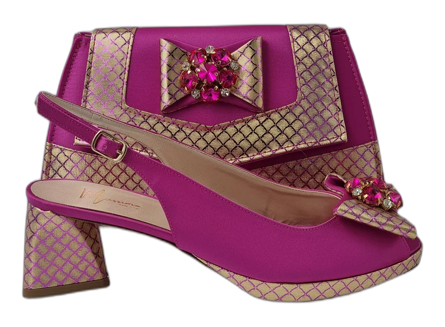 Fuchsia Pink/Gold Scaled Set