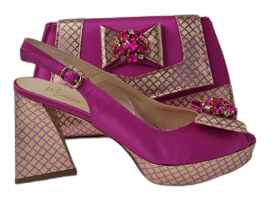 Fuchsia Pink/Gold Scaled Set