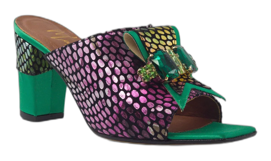 Green/Multi Slippers
