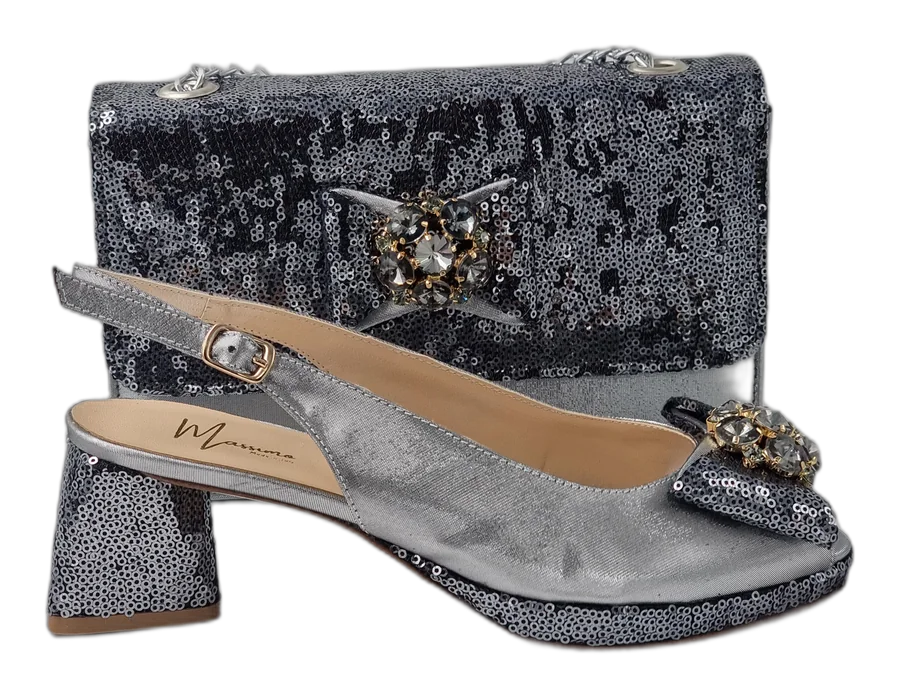 Grey Sequined Set