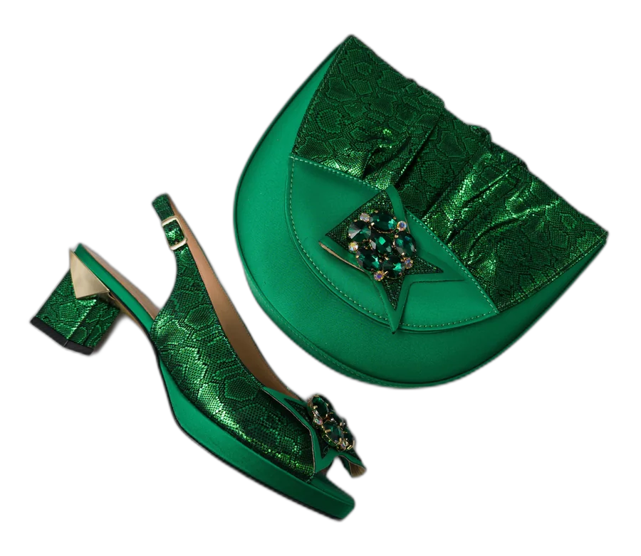 Nigerian Green Jewel Set