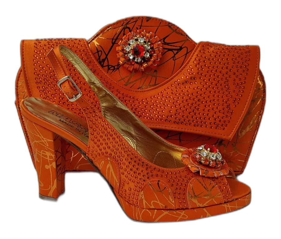 Orange 'Scribbled' Ladies Set