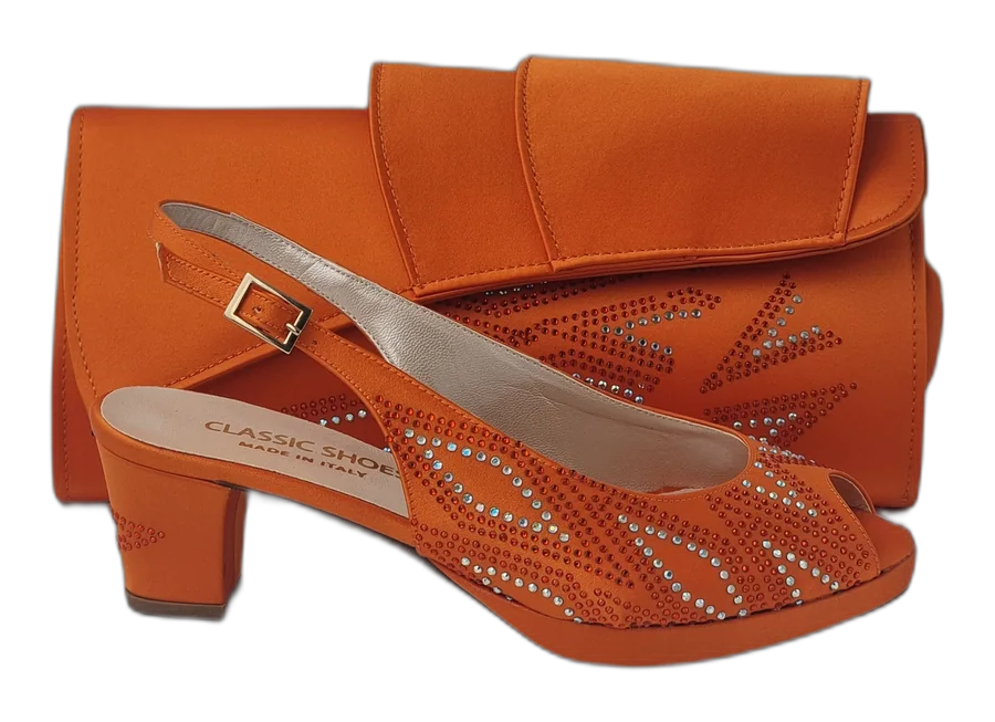 Orange Stone Diamond Set