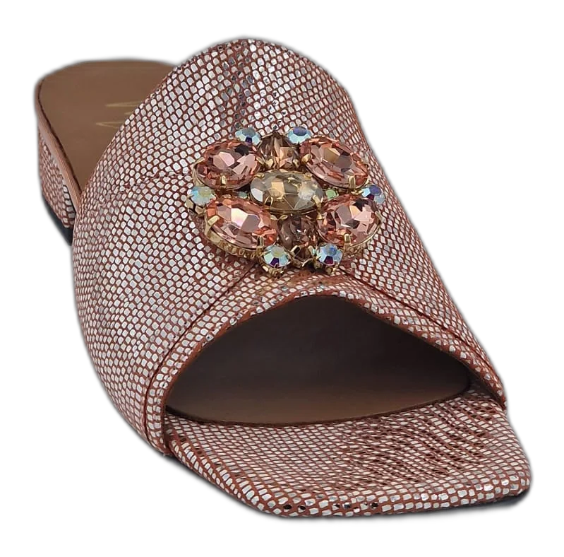 Peach Scaled Slippers