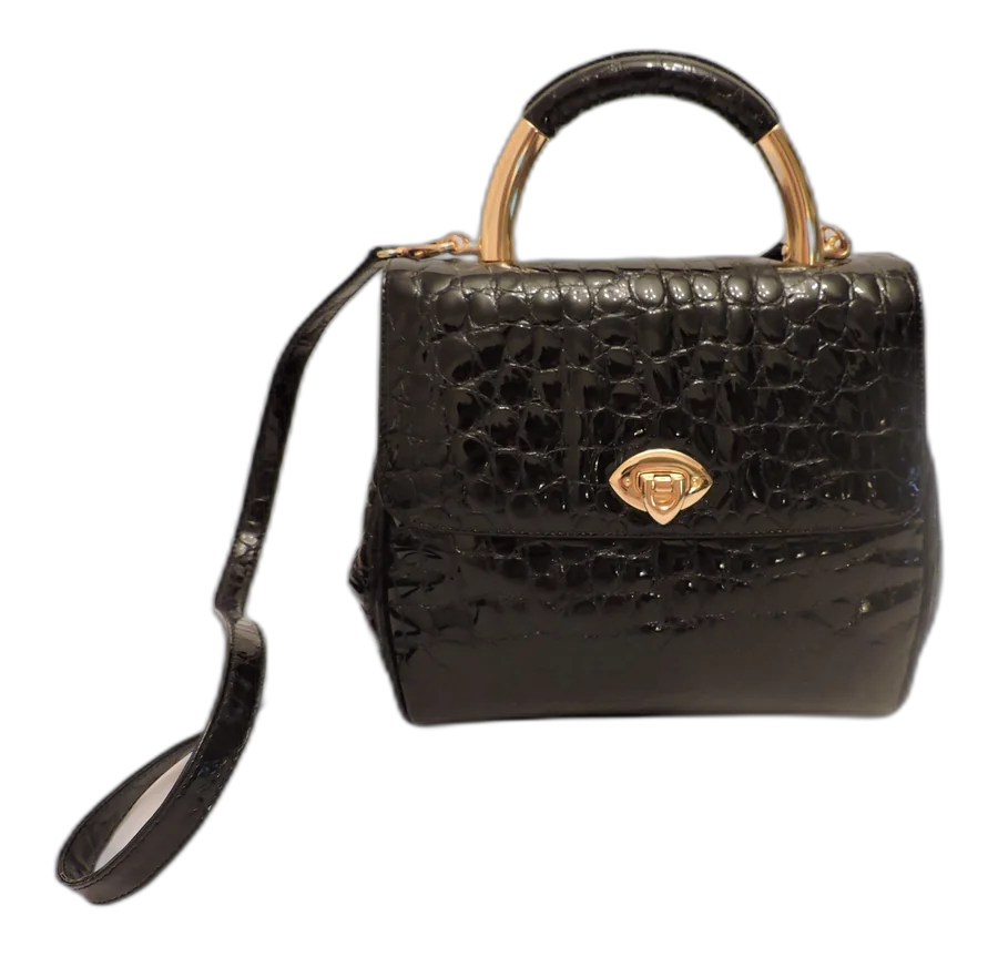Single Handle Leather Tote with Shoulder Strap