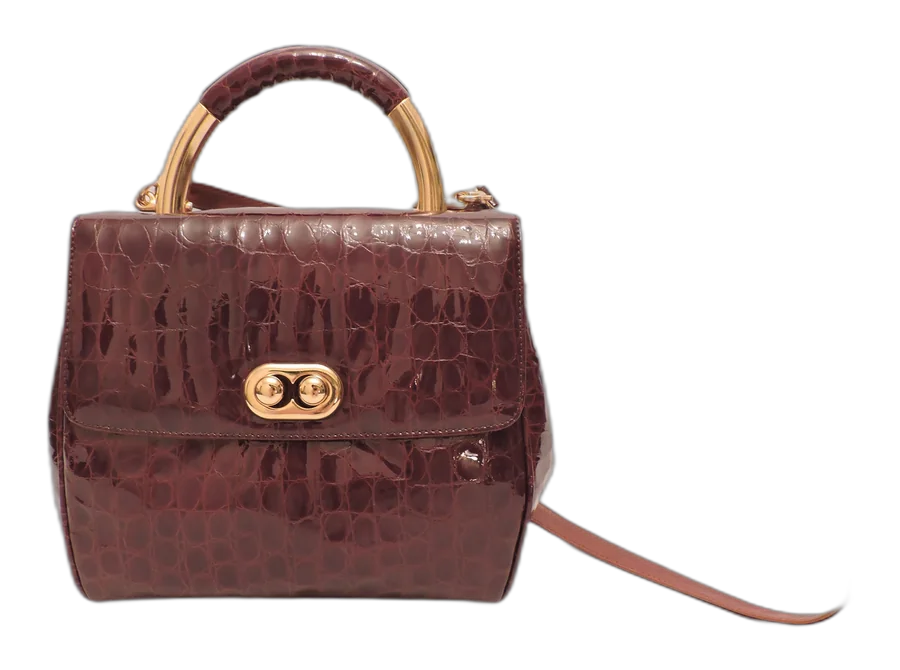 Single Handle Leather Tote with Shoulder Strap