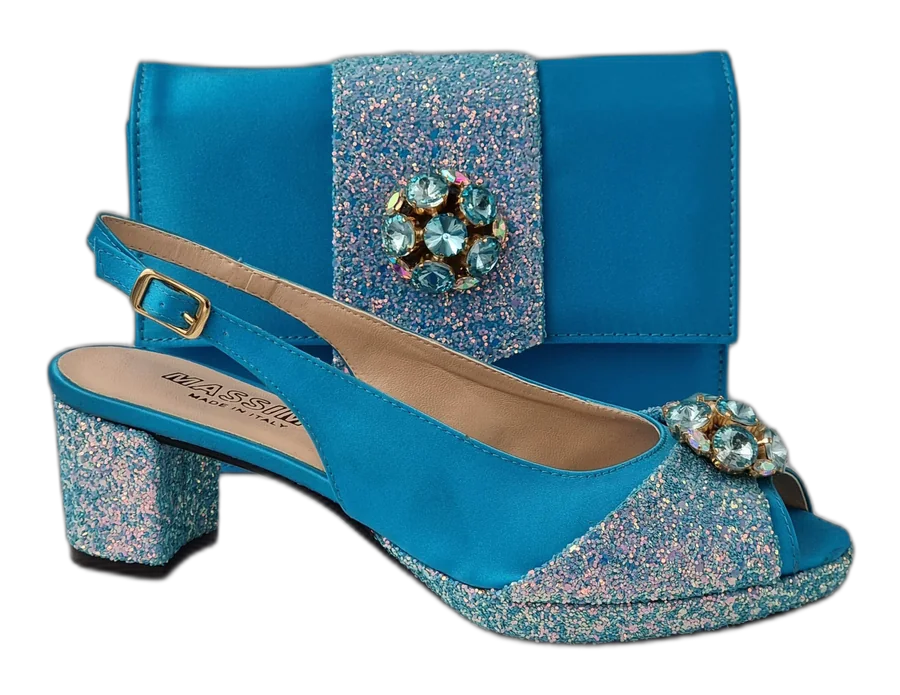 Powder Blue Glitter Low