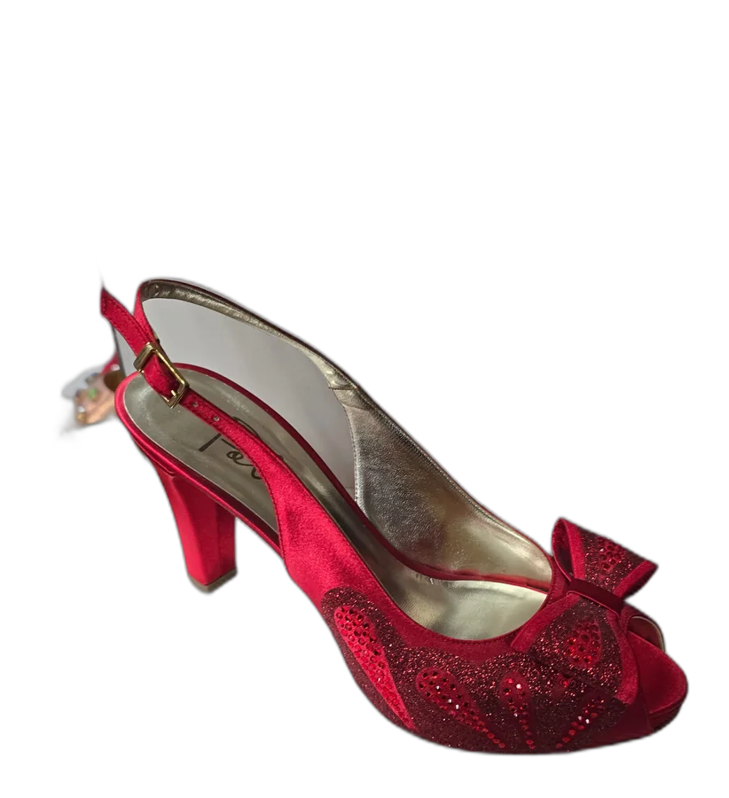 Red Glittered Butterfly Set