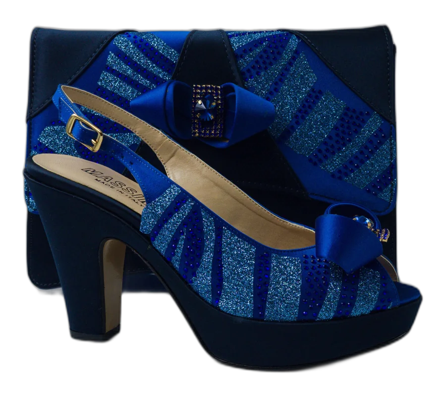 Royal Blue/Navy Glittered Set