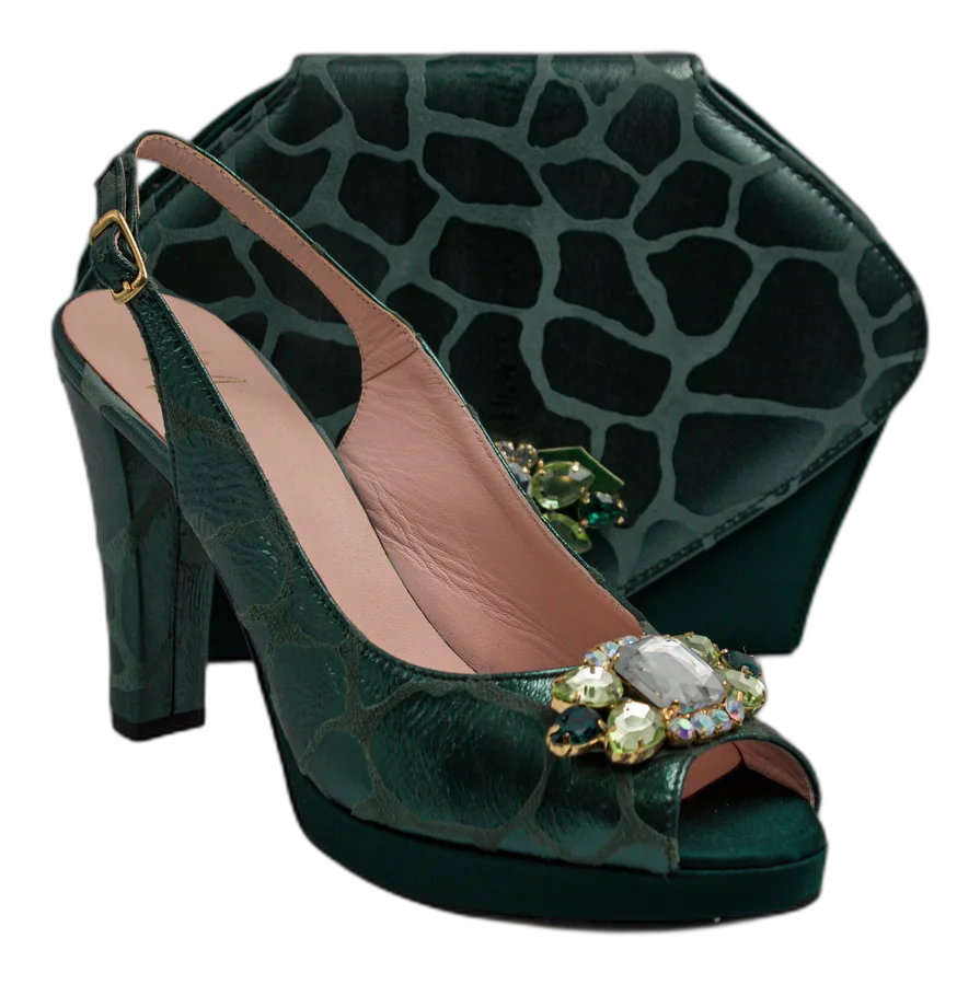 Emerald Green Webbed High Set